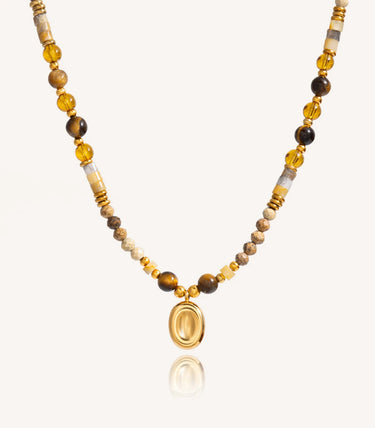 Колие с хематит и мъниста