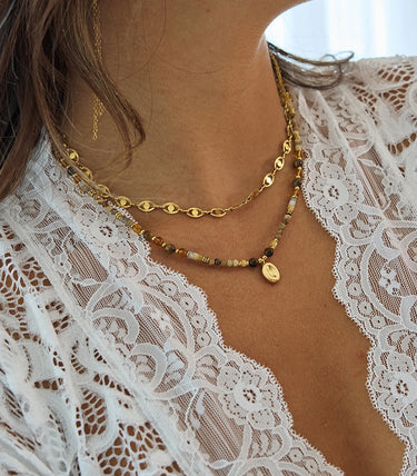 Колие с хематит и мъниста