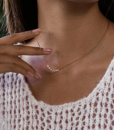 Колие с кръгли перли