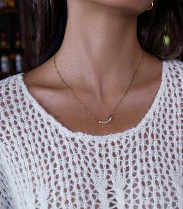 Колие с кръгли перли