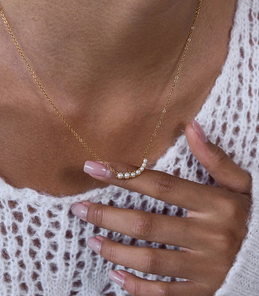 Колие с кръгли перли