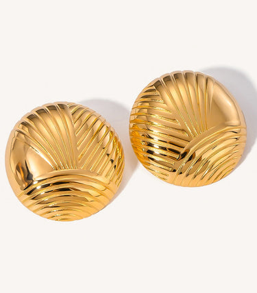 Масивни обеци на винт с релефен дизайн