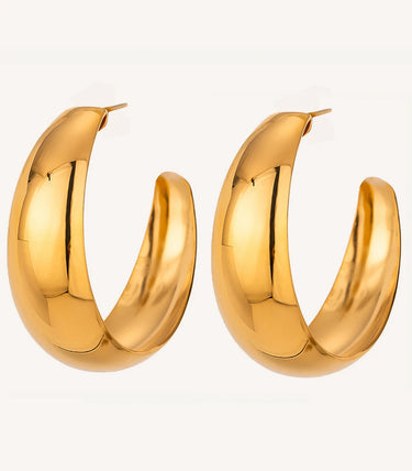 Масивни обли обеци халки на винт