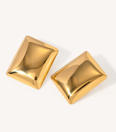 Масивни правоъгълни обеци на винт