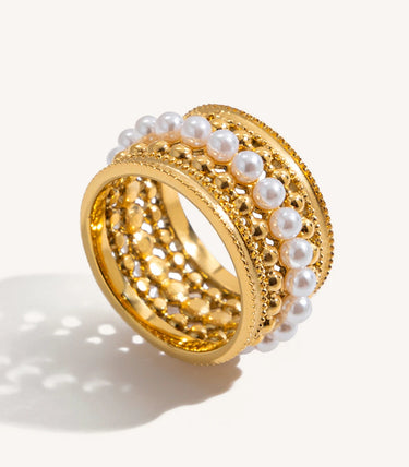 Multi layer пръстен с кръгли перли