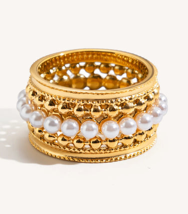Multi layer пръстен с кръгли перли