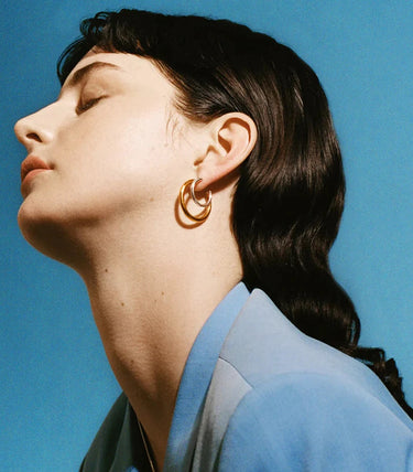 Обеци халки на винт с двоен ринг