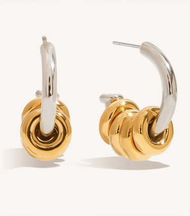 Обеци халки на винт с мини рингове