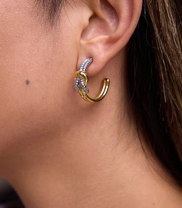 Обеци халки на винт с плетка морски възел