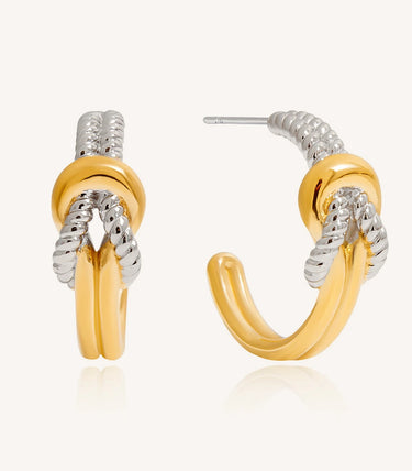 Обеци халки на винт с плетка морски възел