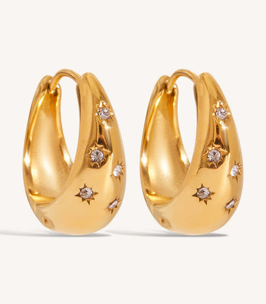 Обеци халки с циркони и орнаменти