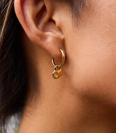 Обеци халки с елемент сърце