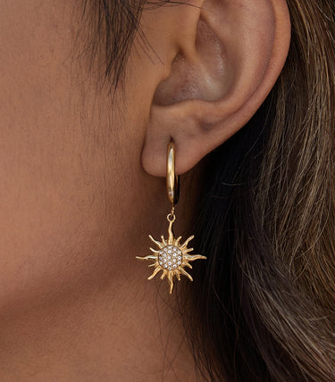 Обеци халки с елемент слънце