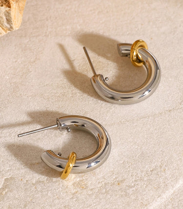 Обеци халки с мини ринг