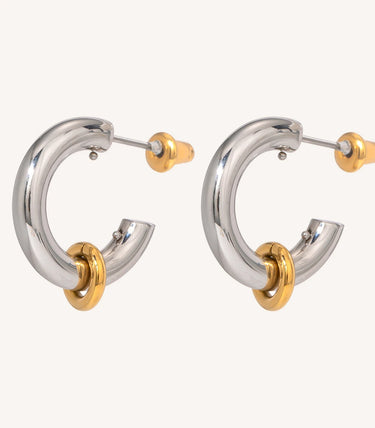 Обеци халки с мини ринг