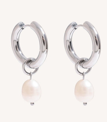 Обеци халки с перли