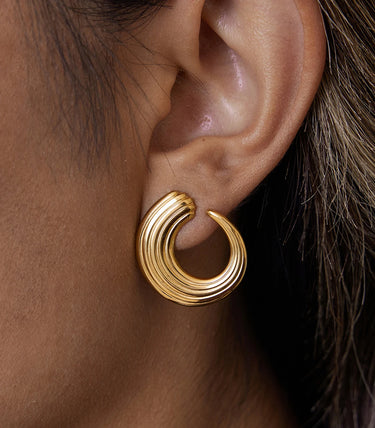 Обеци на винт отворени spiral hoops