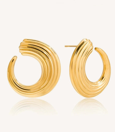 Обеци на винт отворени spiral hoops