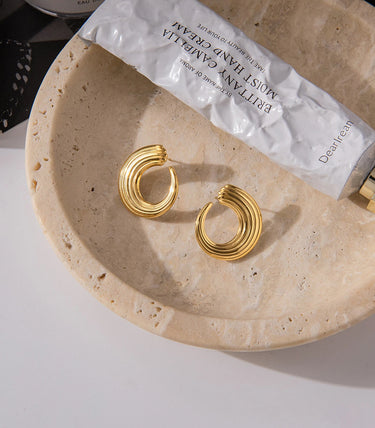 Обеци на винт отворени spiral hoops