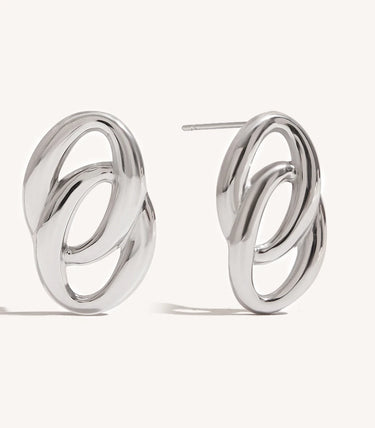 Обеци на винт преплетени рингове