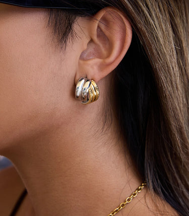 Обеци на винт с извит кант