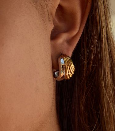 Обеци на винт с релефен орнамент