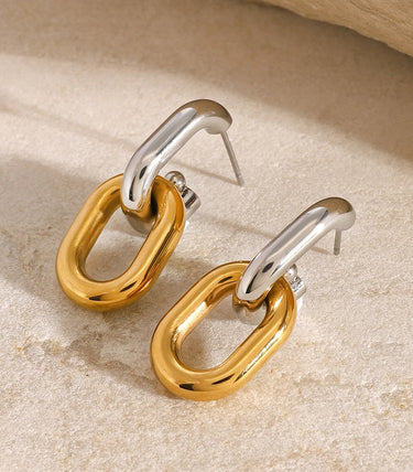 Отворени double hoop обеци на винт