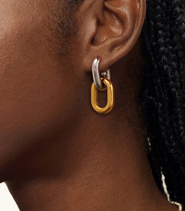 Отворени double hoop обеци на винт