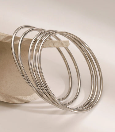 Петорен сет твърди минималистични гривни