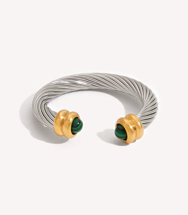 Пръстен rope chain с малахит