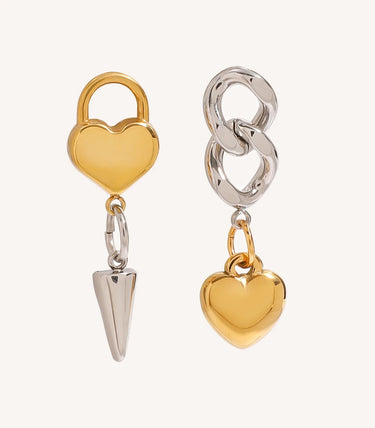 Различни обеци на винт с елемент сърце