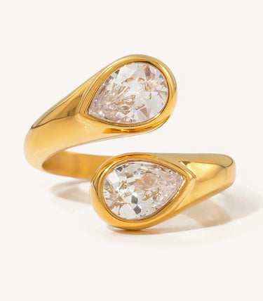 Регулируем drop пръстен с циркони