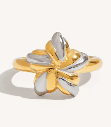 Регулируем пръстен с флорален дизайн