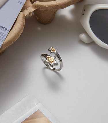 Регулируем пръстен звезди с циркони