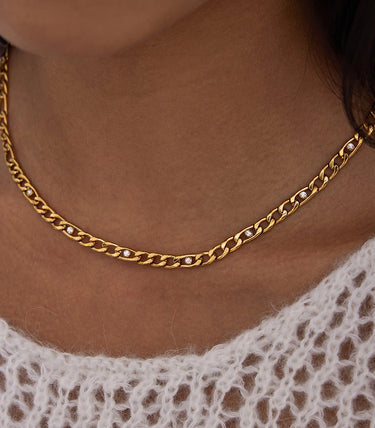 Синджир с плетка картие и циркони