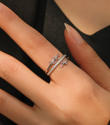 Сребърен комплект „Цветна красота“