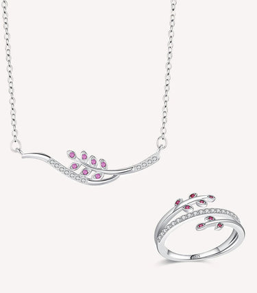 Сребърен комплект „Цветна красота“