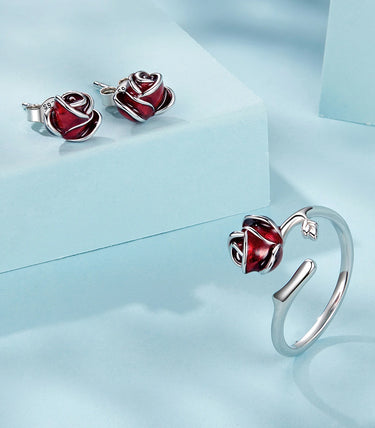 Сребърен комплект „Кралицата на цветята“