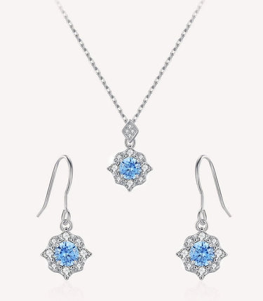 Сребърен комплект „Синя топлина“