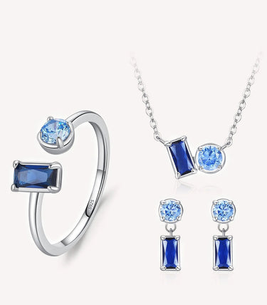 Сребърен комплект „Summer Blue“