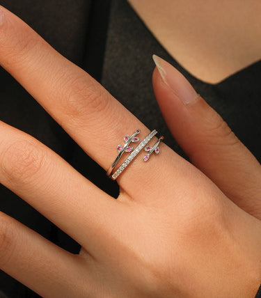 Сребърен пръстен „Цветна красота“