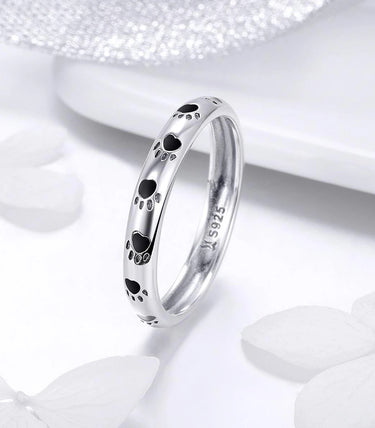 Сребърен пръстен „Любими лапички“