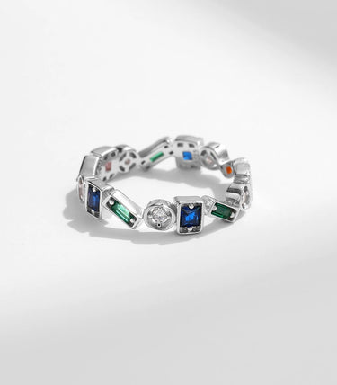 Сребърен пръстен „Мозайка“