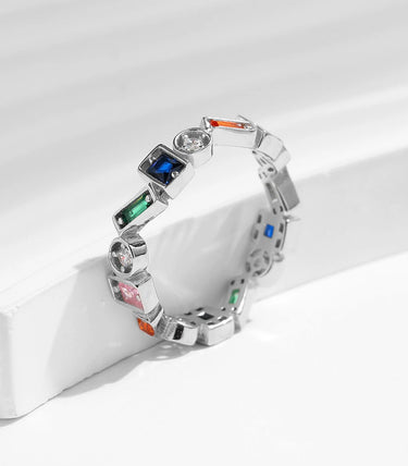 Сребърен пръстен „Мозайка“