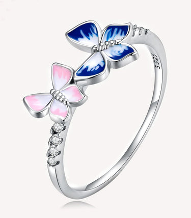 Сребърен пръстен „Пеперуденият валс“