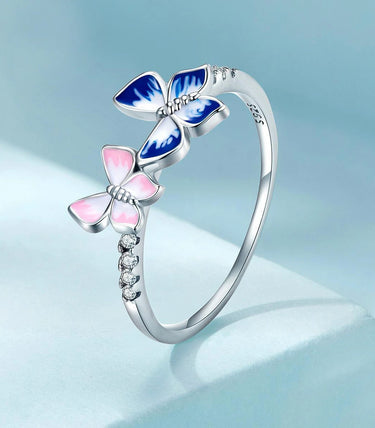 Сребърен пръстен „Пеперуденият валс“