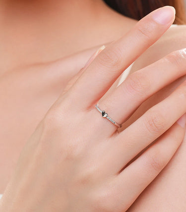 Сребърен пръстен „С голямо сърце“