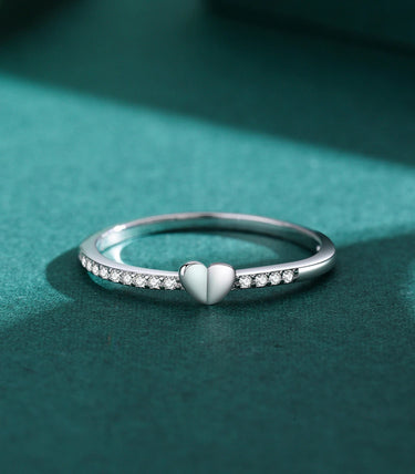 Сребърен пръстен „С голямо сърце“