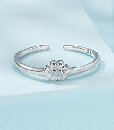 Сребърен пръстен „С лапа на сърцето“