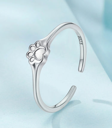 Сребърен пръстен „С лапа на сърцето“